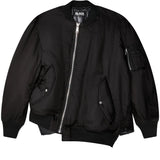 Black CDG Asymmetrische MA-1 Bomber Jacke