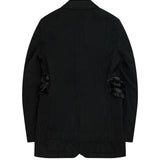 Black CDG Langes Rüschenjacket