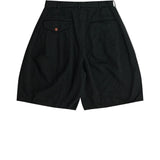 Black CDG Shorts aus gewaschenem Polyester