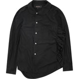 Black CDG Asymmetrisches Rüschenhemd