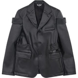 Black CDG Doppelschnallen-Blazer