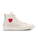 CDG PLAY x CONVERSE Chuck Taylor'70 Kleines Rotes Herz / High Top / Cremefarben