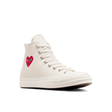 CDG PLAY x CONVERSE Chuck Taylor'70 Kleines Rotes Herz / High Top / Cremefarben