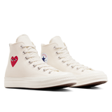 CDG PLAY x CONVERSE Chuck Taylor'70 Kleines Rotes Herz / High Top / Cremefarben