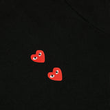 Play Comme des Garçons Langarm T-Shirt mit Vierfach-Herz Print