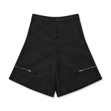 Black CDG FW23 / Reißverschluss Shorts