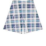 CDG SHIRT Tartan Overprint Shorts Blue