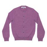 Play Comme des Garçons Cardigan - Purple / Red Heart