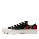 CDG PLAY x CONVERSE Chuck Taylor'70 Multiheart / Low Top / Schwarz