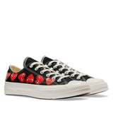 CDG PLAY x CONVERSE Chuck Taylor'70  Multiheart / Low Top / Schwarz
