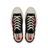 CDG PLAY x CONVERSE Chuck Taylor'70 Multiheart / Low Top / Schwarz