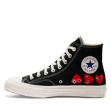 CDG PLAY x CONVERSE Chuck Taylor'70 Multiheart / High Top / Black