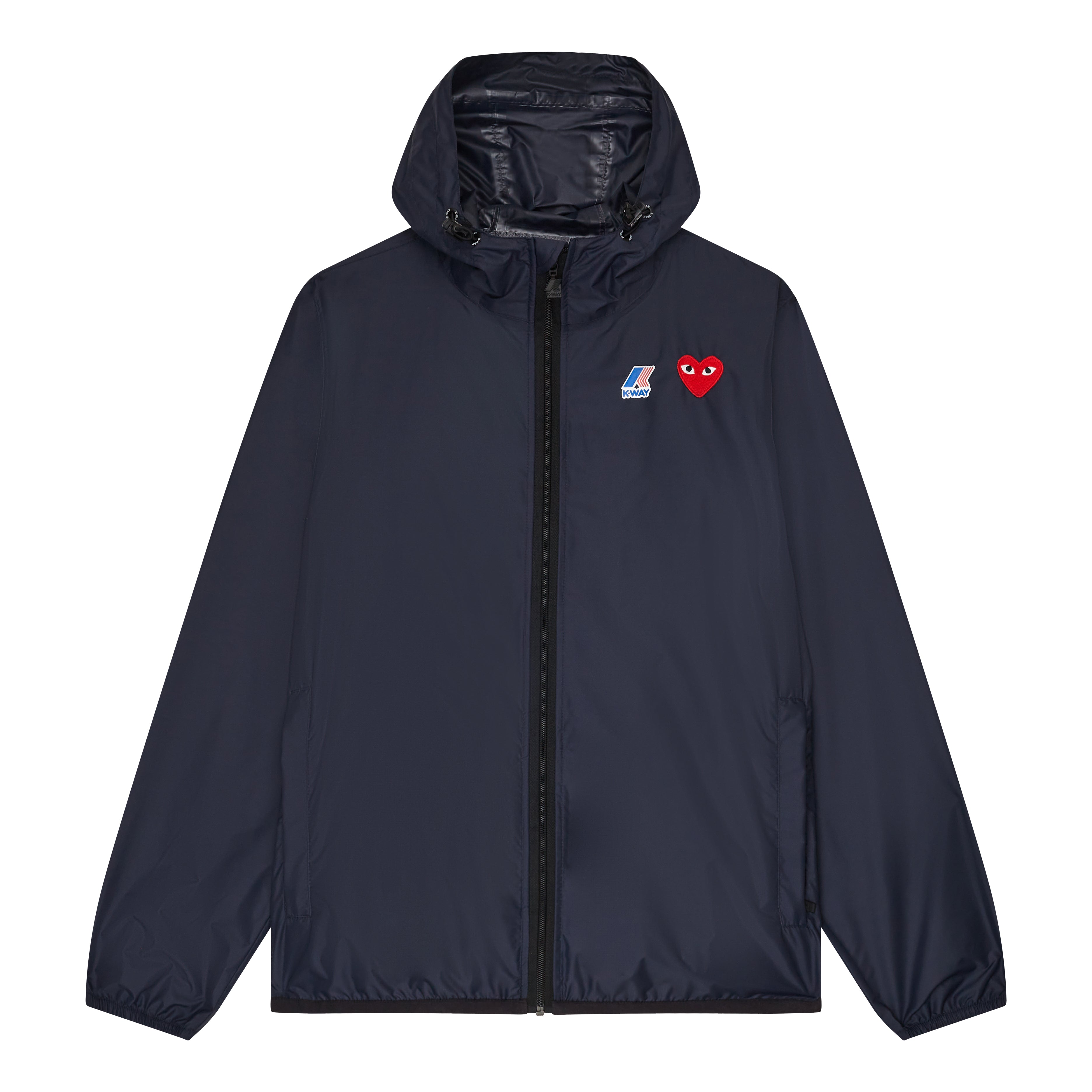 PLAY CDG x K-WAY UNISEX JACKET Claude Full Zip Navy - Main Image