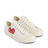CDG PLAY x CONVERSE Chuck Taylor'70 Classic / Low Top / Cremeweiß