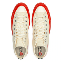CDG PLAY x CONVERSE Chuck Taylor'70 Red Sole / High Top / Weiss