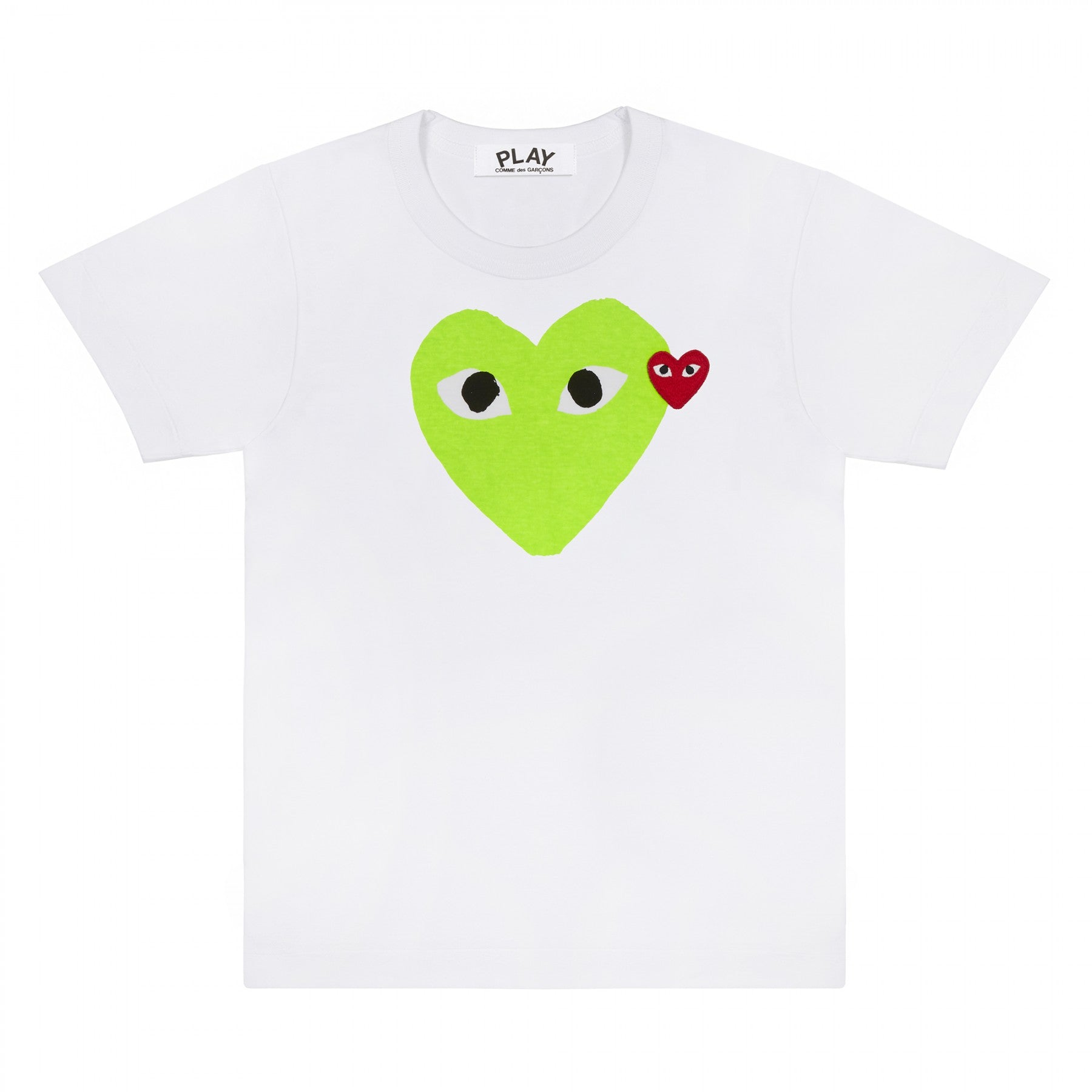 Play Comme des Garcons T shirt mit groBem gedruckten Stricklinien Herz