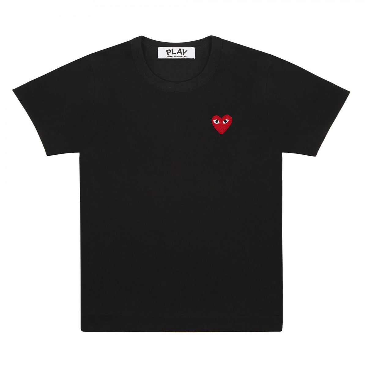 Play Comme des Garçons T-Shirt - Black / Red Heart Emblem