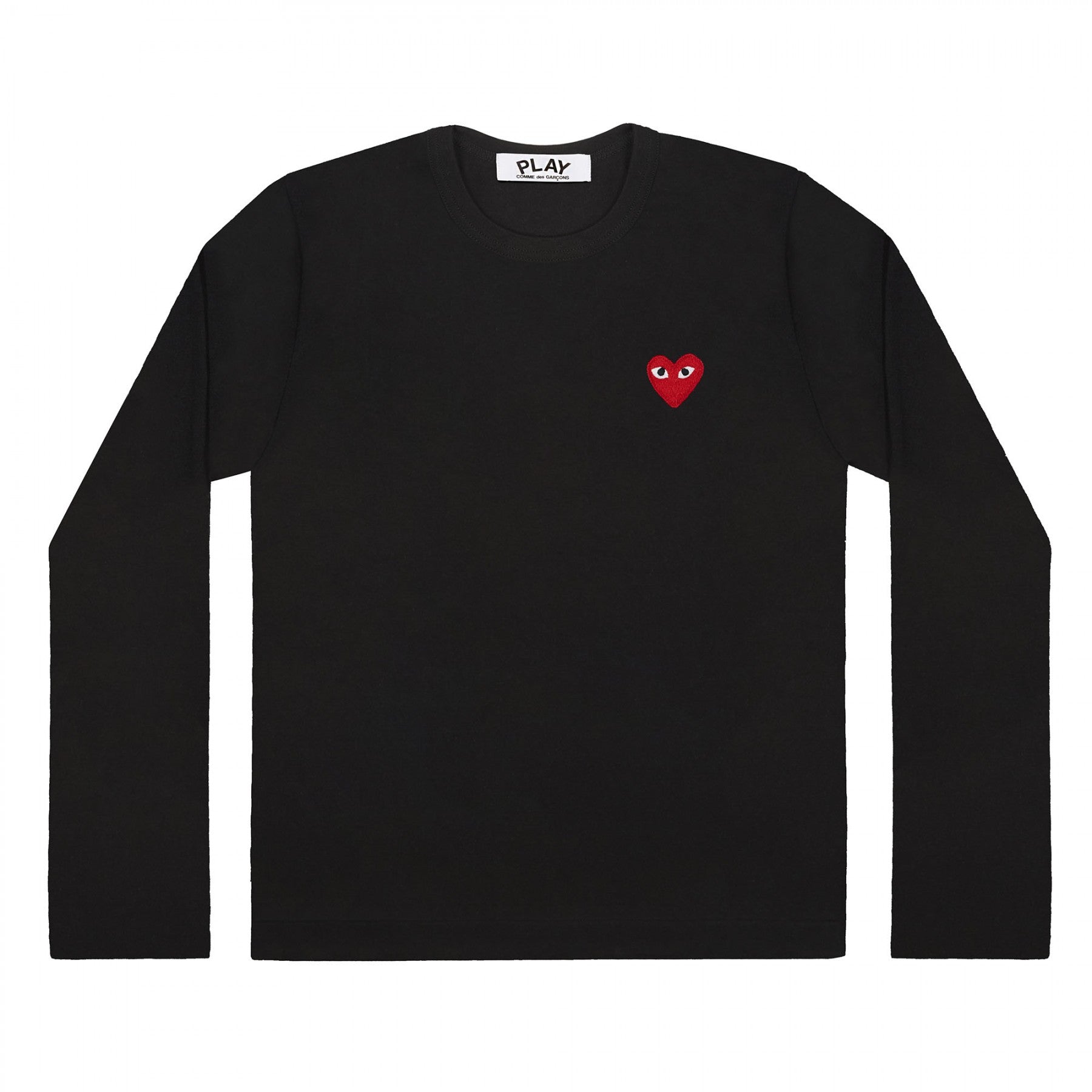 Langarma we shirt Longsleeve manche longue rotes Herz red heart logo emblem patch Comme des Garcons Commes des Garcon Comme de Garcons Comme de Garcon Comm des Garcons
