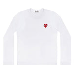 Langarma we shirt Longsleeve manche longue rotes Herz red heart logo emblem patch Comme des Garcons Commes des Garcon Comme de Garcons Comme de Garcon Comm des Garcons