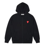 Kapuzenpulli Kaputzenpulli Hoodie hoody sweatshirt sweater capuche Kaputzenjacke rotes Herz red heart logo emblem patch Comme des Garcons Commes des Garcon Comme de Garcons Comme de Garcon Comm des Garcons