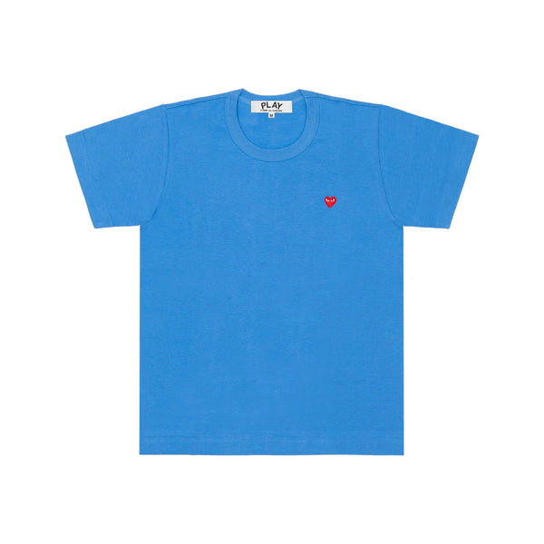 Play Comme des Garçons Color Series T-Shirt - Blue / Small Red Heart Emblem