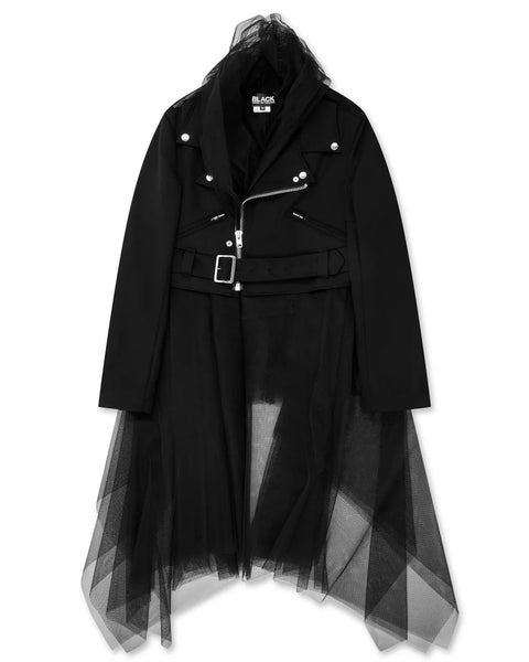 Black CDG FW22 / Tulle Zip Jacket
