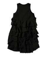 Black CDG Gestuftes ärmelloses Kleid
