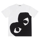 Play Comme des Garçons T-shirt - Big Black Heart on White