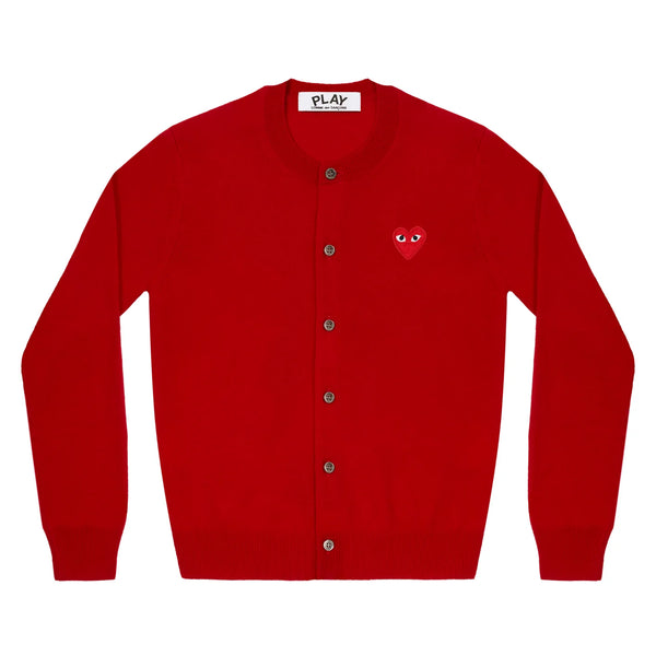 Play Comme des Garçons Ladies's Cardigan - Red / Red Heart