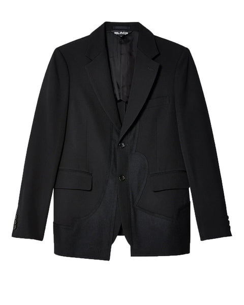 Black CDG Wool Gabardine Jacket