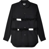 Black CDG Rüschenhemd