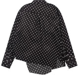 Black CDG Asymmetrisches gepunktetes Hemd