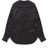 Black CDG Asymmetric Polka Dot Shirt
