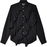 Black CDG Frilled Shirt