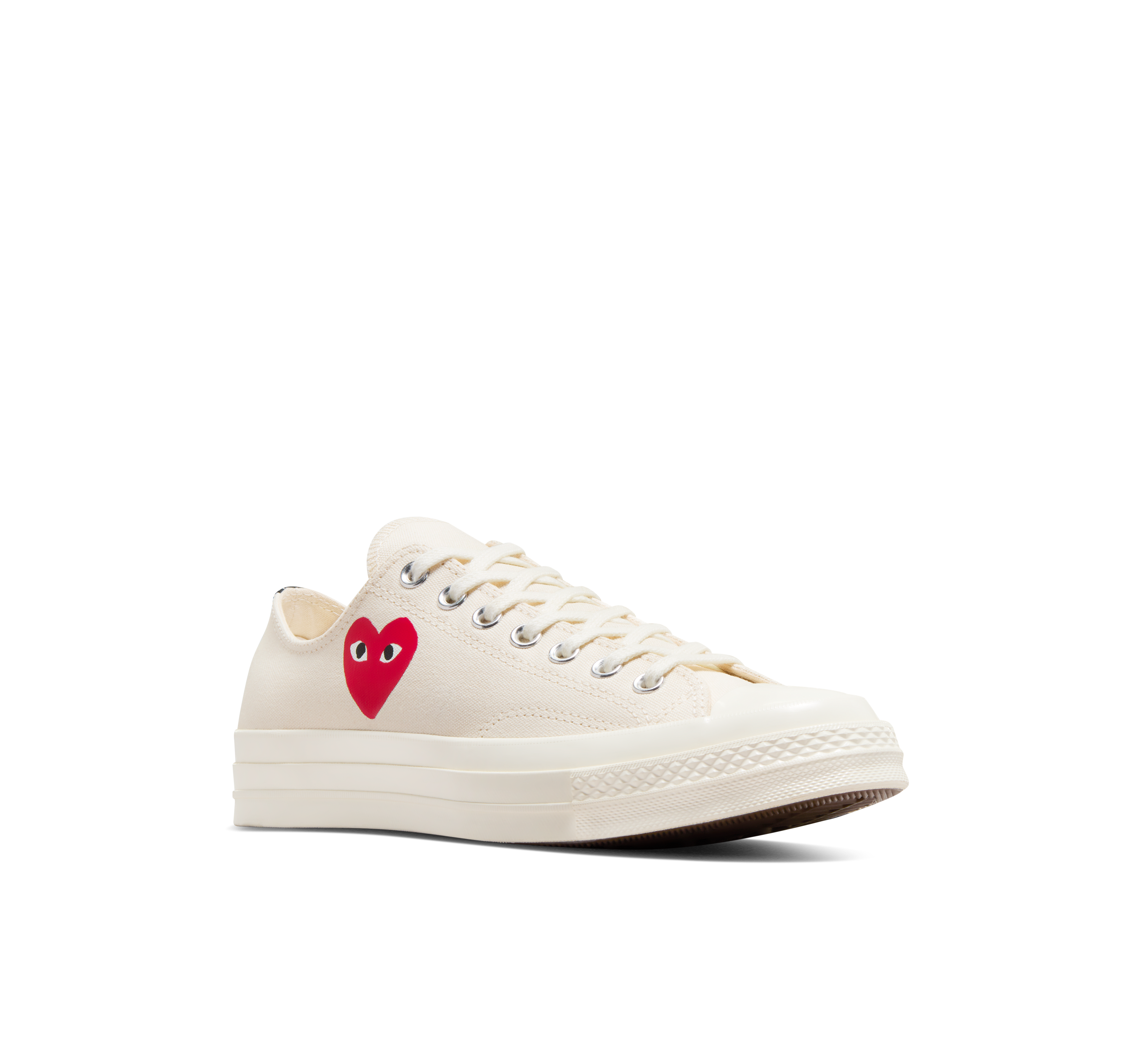 Comme des Garcons x CONVERSE PLAY Chuck Taylor 70 Low Top Off White