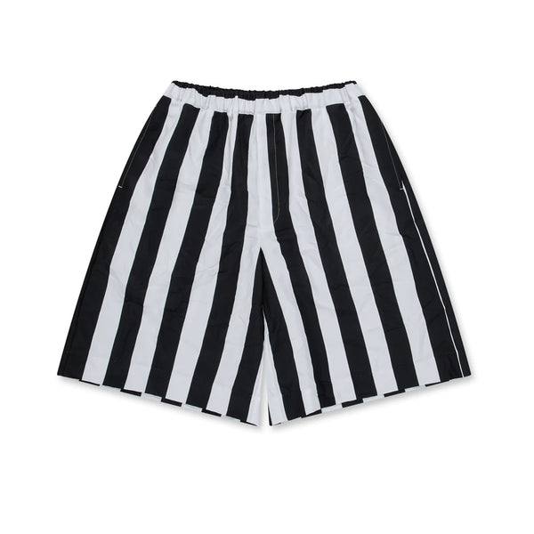 BLACK CDG / POLYESTER STRIPE SHORTS / 1K-P010-S23-1