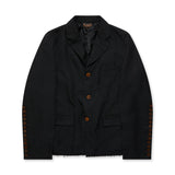 Black CDG FW23 / Jacke mit Rohsaum-Detail