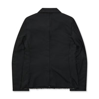 Black CDG FW23 / Jacke mit Rohsaum-Detail