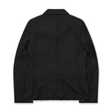 Black CDG FW23 / Jacke mit Rohsaum-Detail