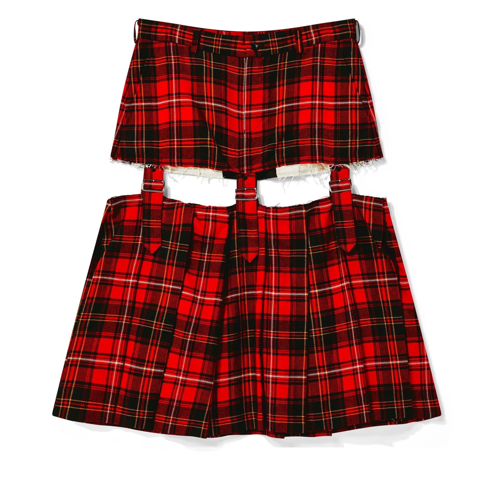 Black CDG Tartan Wool Buckled Skirt – COMME des GARÇONS Germany 
