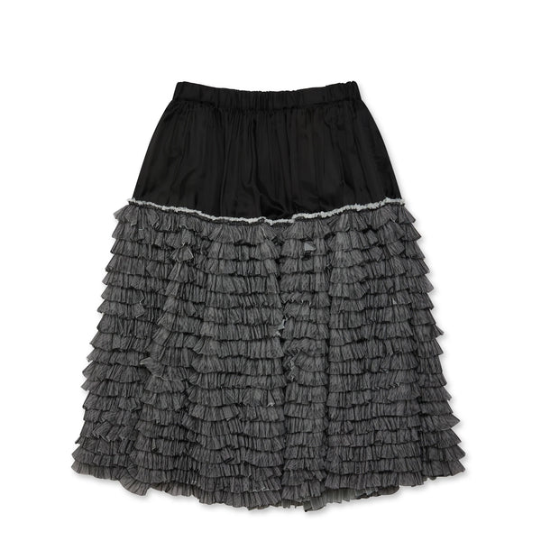 Black CDG FW23 / Layered Ruffle Skirt