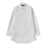 Black CDG Frill Side Seam Longline Shirt