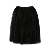 Black CDG Tulle Mid Length Skirt