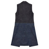 Black CDG Lange Jeans Weste