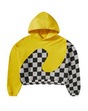 ERL Yellow Checker Swirl Hoodie