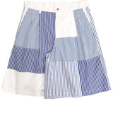 CDG SHIRT Patchwork Striped Shorts