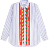 CDG SHIRT Striped Football Scarf Placket Shirt