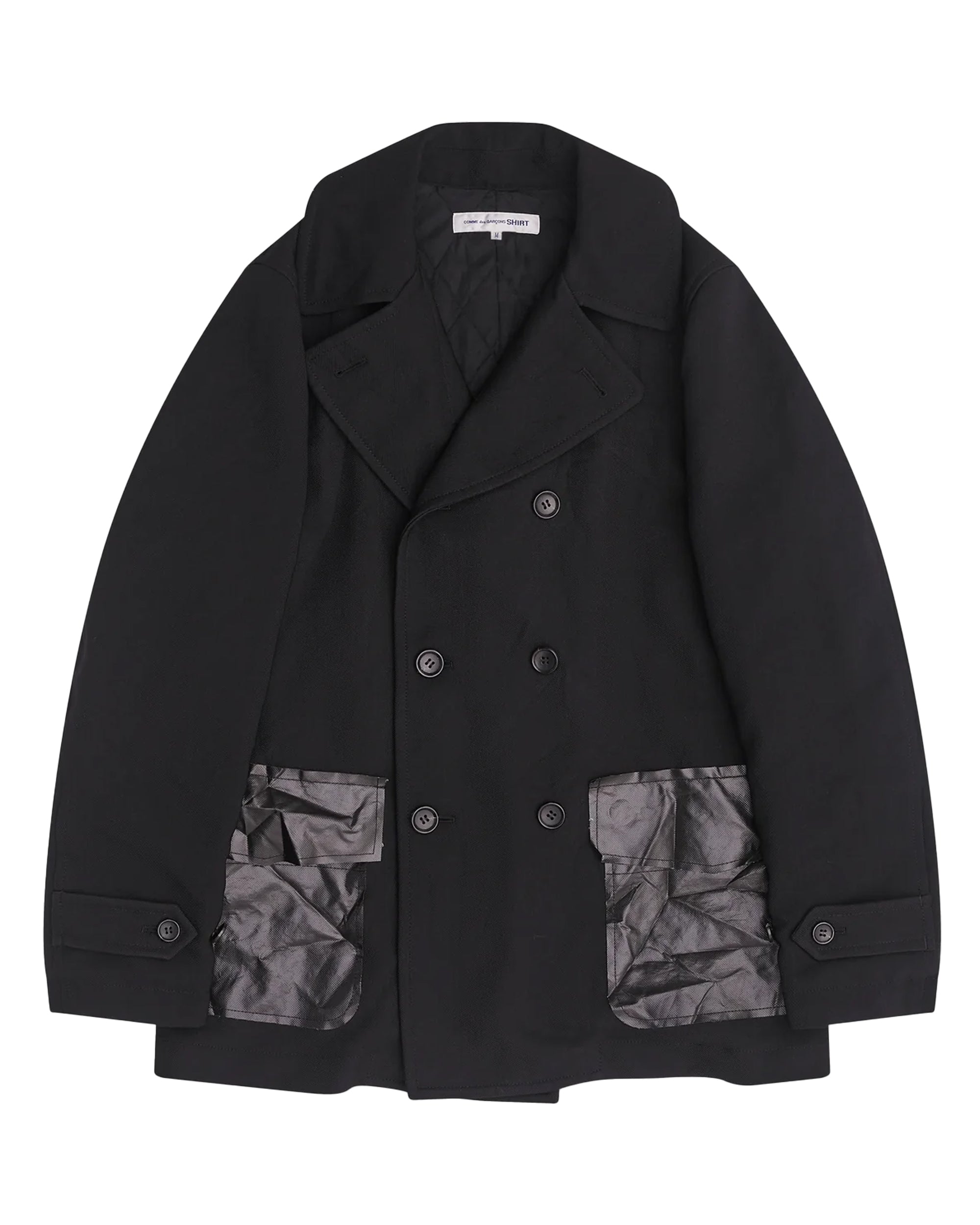 comme des garcons shirt 中綿コート comme des garçons shirt woven shirt (white / blue) | a.plus