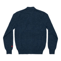 Play Comme des Garçons Men's Cardigan - Blue Gray / Red Heart