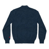 Play Comme des Garçons Men's Cardigan - Blue Gray / Red Heart